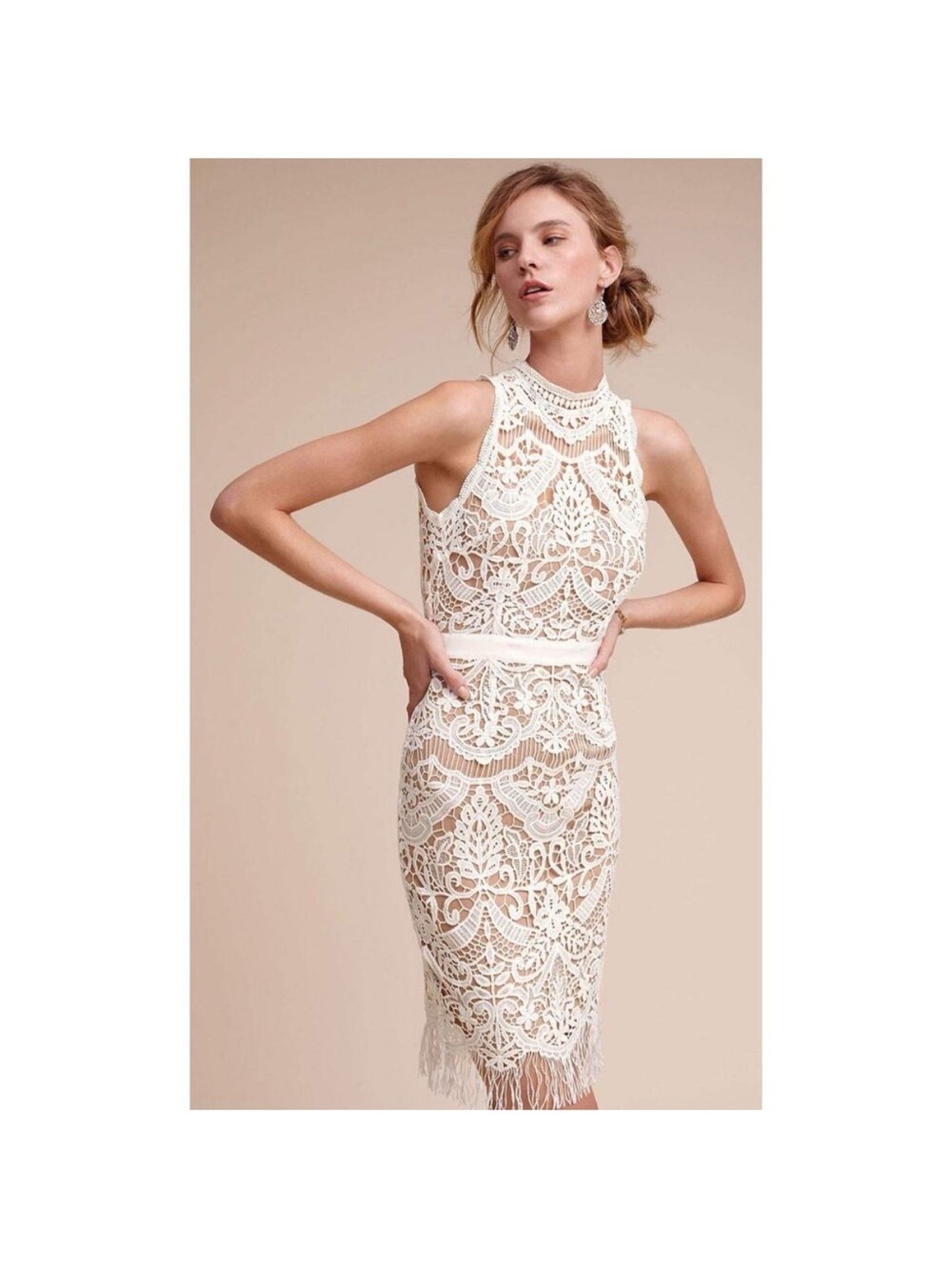 Saylor Marcella Flapper Dress White - Picture 2 of 16